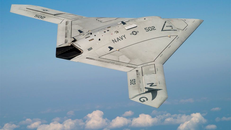 The #X47B drone is a remarkable piece of #tech! It can fly autonomously and even land on an aircraft carrier - a true marvel of modern engineering! 

#innovation #aerospace #Robotics #Drones #militarymen  #UAV #UnmannedAircraft #Military