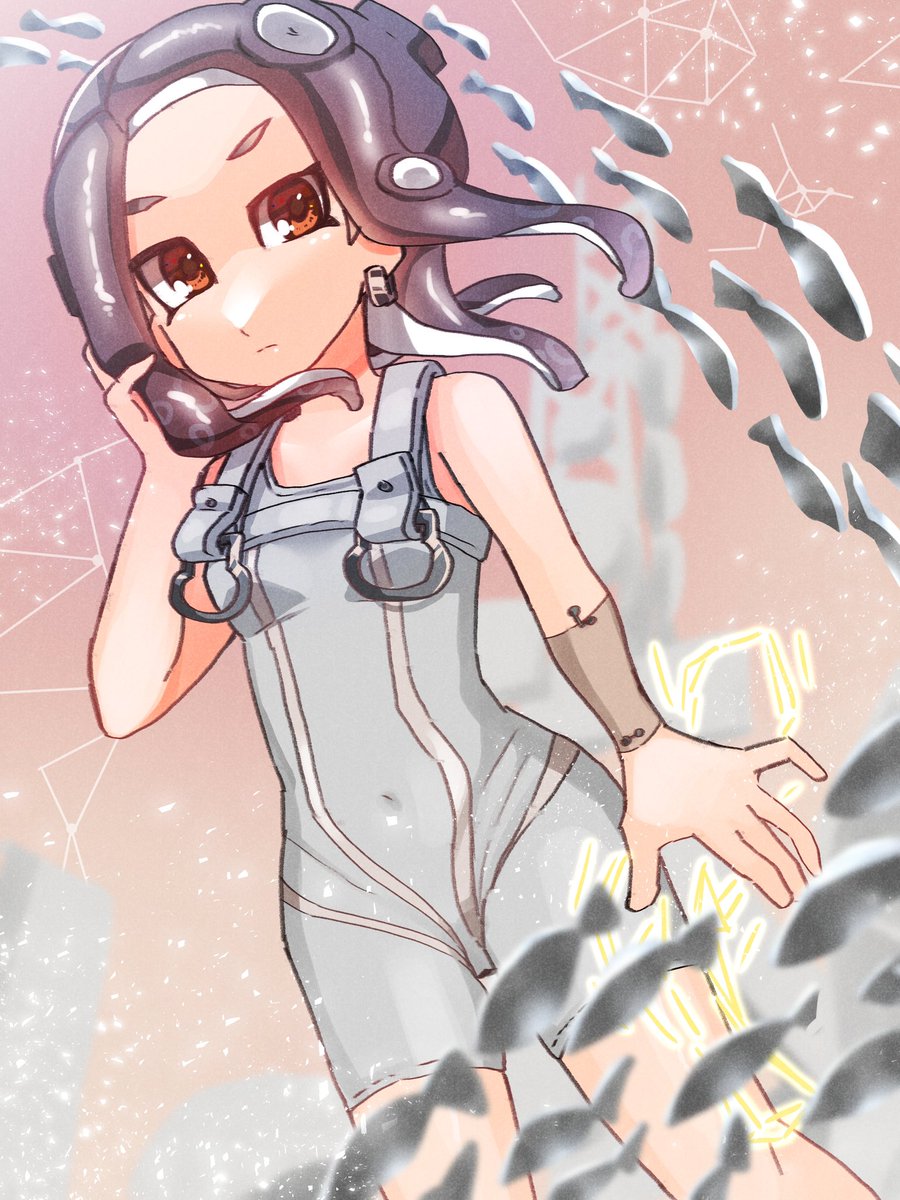 octoling_girl ,タコガール 「サイドオーダー楽しみ 」|まなちゅうのイラスト