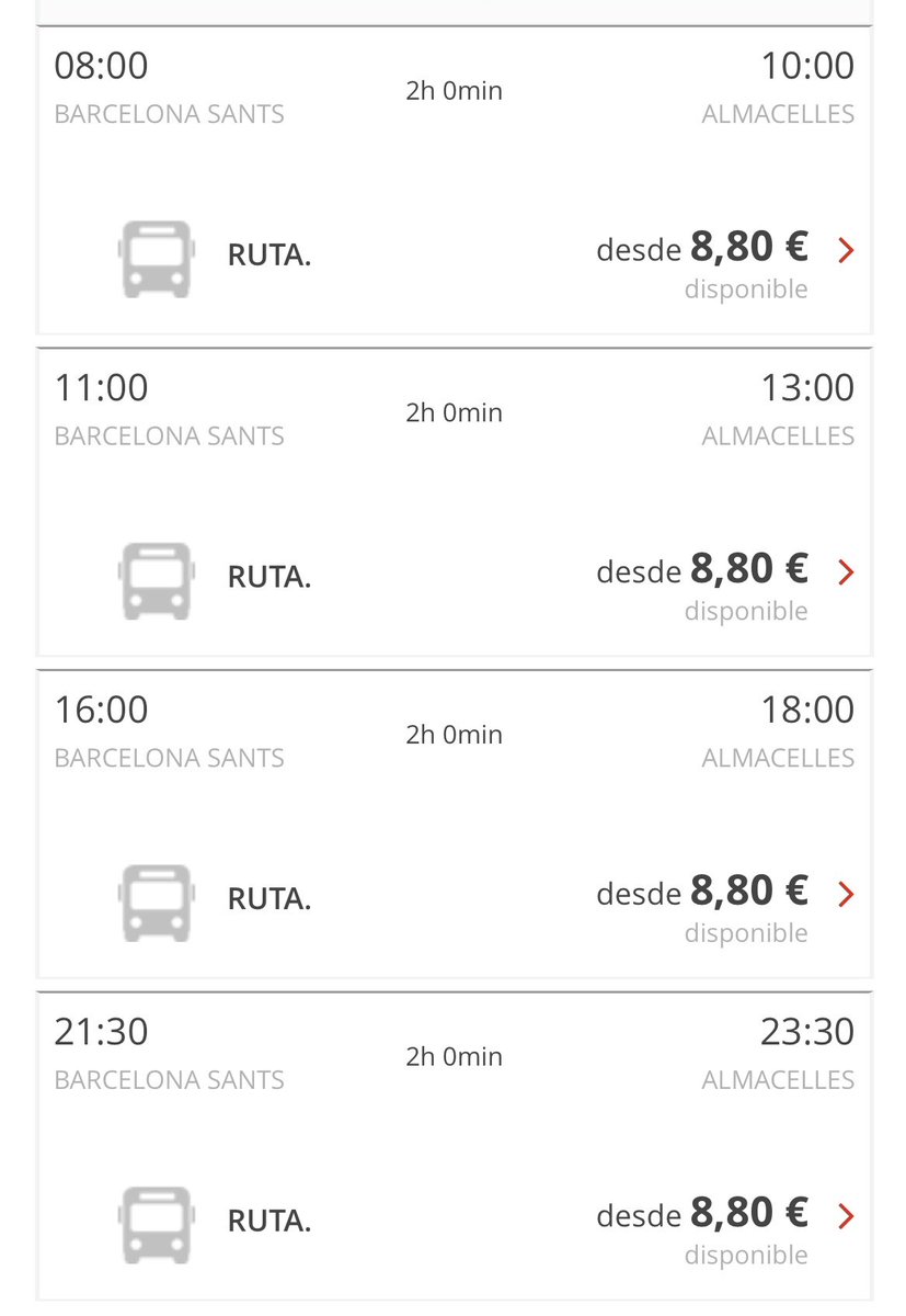 hlna29's tweet photo. Algú em pot explicar com pot ser que un trajecte més curt (Bcn-Mollerussa) costi el doble i tardi més que un altre trajecte més llarg (Bcn- Almacelles) a la mateixa zona? https://t.co/z8qB7k9FD6