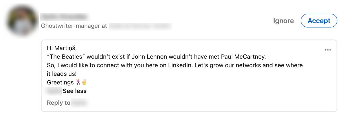 ja es kādreiz šādu tekstu lietotu mūziķu aprindās, mana mūzikas karjera ar to arī beigtos