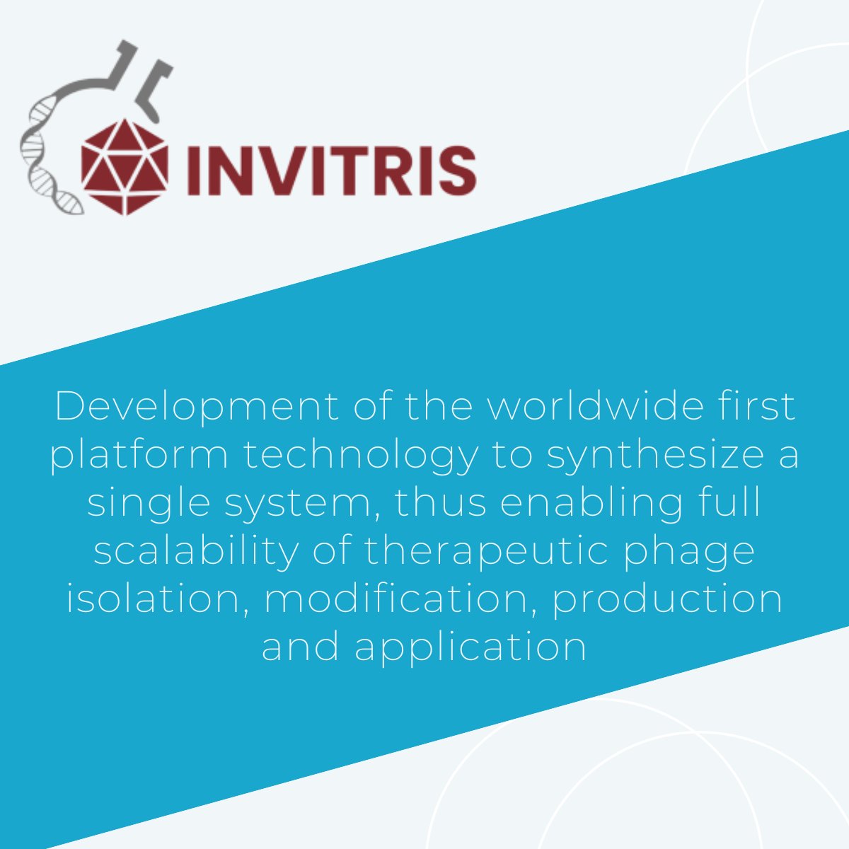 #MeetOurCommunity - 3

Invitris is a biotech company that has created a versatile technology platform for the in vitro synthesis of phages, phage-derived molecules, and other antimicrobial proteins.

🌐invitris.com

#AMR #phages #StartupSupport #startup