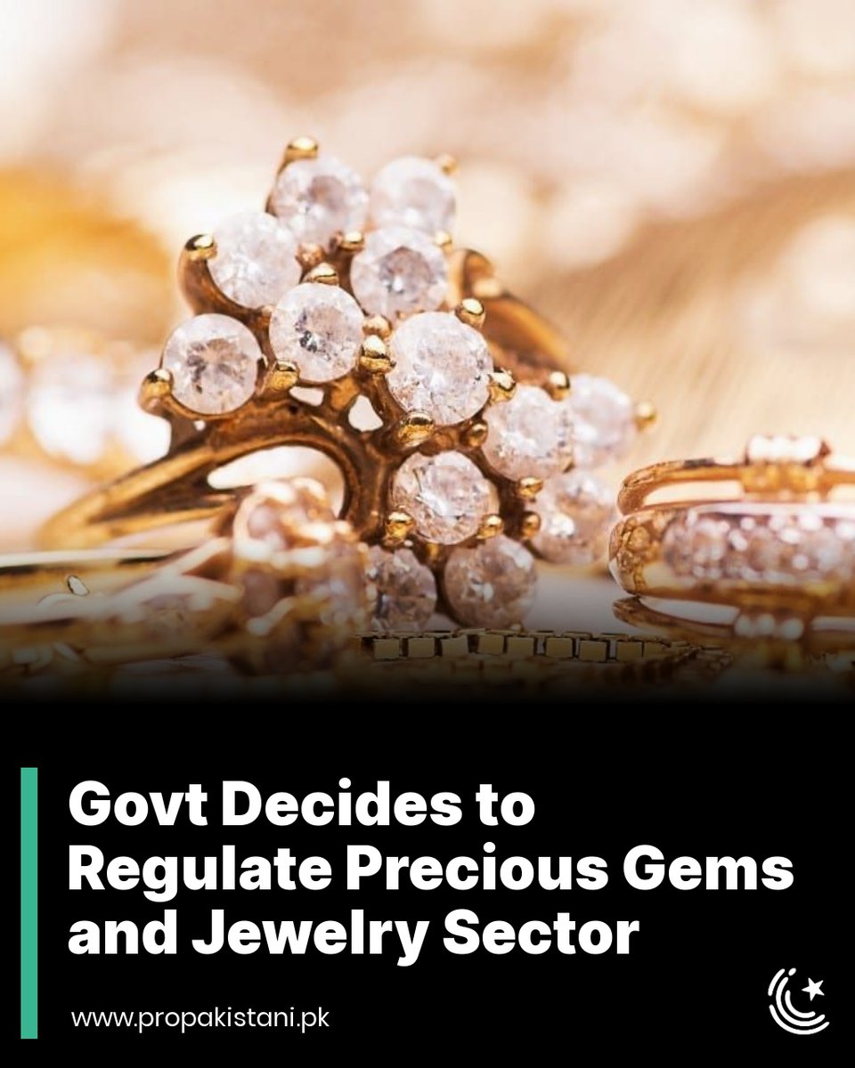 In a significant move aimed at harnessing Pakistan's untapped potential in the precious stones and jewelry sector, the caretaker federal government has announced its decision to regulate the industry. Read More: propakistani.pk/2023/09/18/gov…