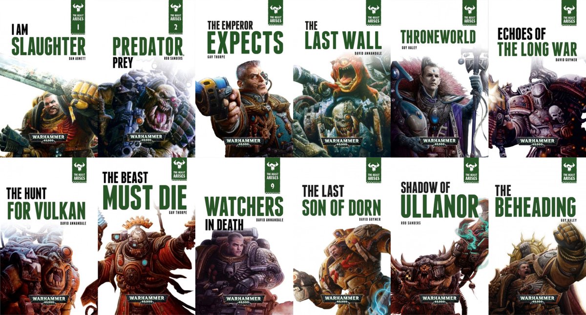 This weekend I finished the incredible War of the Beast series. Loved all the Imperial politics, and lots of good navy battles and Guard sub-plots. Would have liked to see more from the Orks' side, but overall a great series. Anyone else read it?
#WarhammerCommunity #BlackLibrary