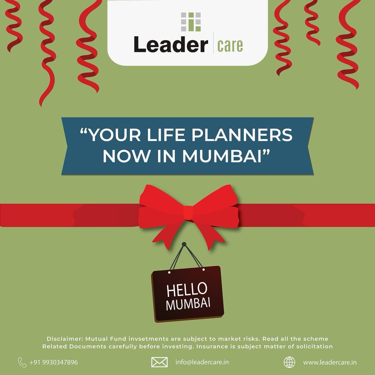 preyast_'s tweet photo. "LeaderCare says Hello Mumbai - Your Life Planners now in Mumbai."
#leadercare #NewBeginnings #wealthmanagement #lifeplanners https://t.co/4aqlwZxk9a