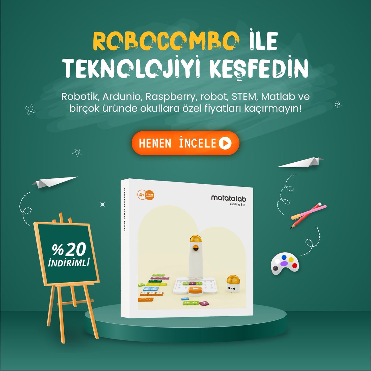 robocombocom's tweet photo. Robocombo: Teknolojik Maceranın Başlangıcı! ✨🚀

Teknoloji dünyasının kapılarını aralayın ve yeni bir maceraya atılın! Robocombo ile teknolojinin büyülü dünyasını keşfedin. 💡 https://t.co/KEdFPB5kjF