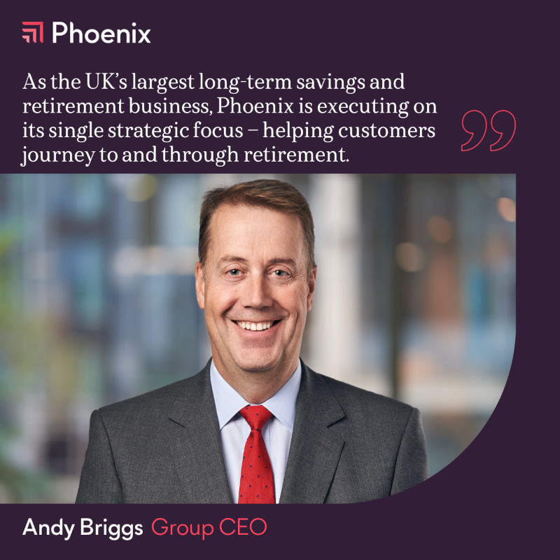 PhoenixGroupUK's tweet photo. Our CEO, Andy Briggs, comments on our impressive first half performance.

#HY23