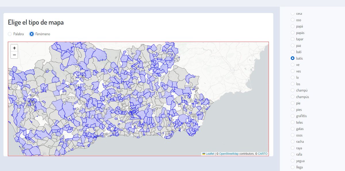 La versión de prueba de la herramienta para visualizar los datos del Atlas Lingüístico Interactivo de los Acentos de Andalucía #ALIAA  está casi lista.  Si eres de Andalucía, puedes contribuir completando esta encuesta oral survey.phonic.ai/644b7e678202ff…