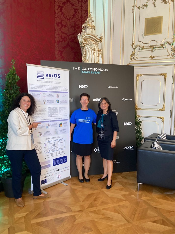 AerosProject's tweet photo. #LearnaboutaerOS: At the annual The Autonomous conference, the TTTech team  represented the aerOS project in the workshop "Research &amp; Innovation in Autonomous and Connected Mobility" and displayed the aerOS rollup in the poster session. 
@EU_CloudEdgeIoT @hipeac @HorizonEU https://t.co/JeU1HpNPle