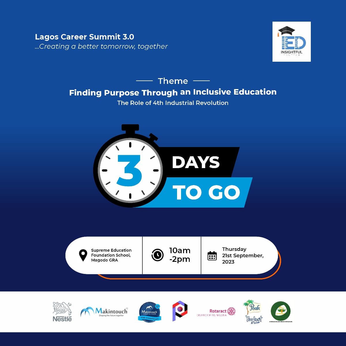 Dear Stakeholders, The event countdown is on. Ready! Set! Register to participate! bit.ly/LCS3SEPTEMBER2…