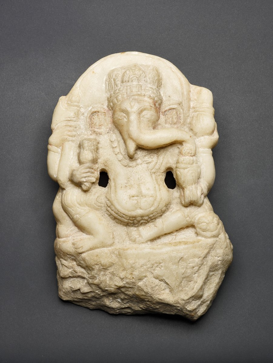 SanskritLessons's tweet photo. Seated Bhagwan (God) Ganesha, Marble with traces of Pigment, 600-800 CE, Afghanistan.

#GaneshChaturthi #India #festivals #SanatanaDharma  #Hinduism #sanskritlessons #sanskrit https://t.co/K8Jyg8UV5Z