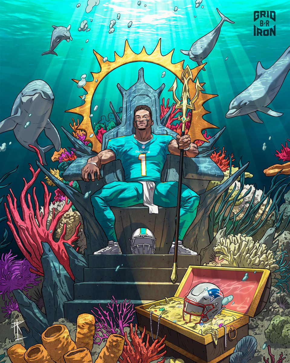 Tua and the Dolphins take down the Pats to improve to 2-0 🐬
#Dolphins #miami #nfl #quarterbak #bleacherreport #winner #illustration