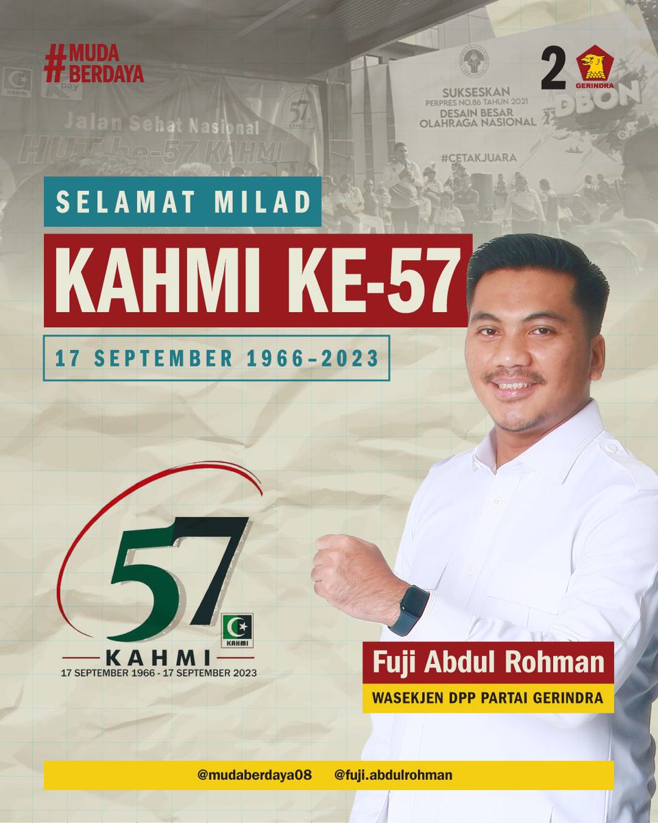 mudaberdaya08's tweet photo. Selamat milad Korps Alumni Himpunan Mahasiswa Islam (KAHMI) yang ke-57 tahun. Tetaplah menjadi pilar-pilar utama dalam perjuangan, pergerakan, dan pembangunan yang berkelanjutan.

#mudaberdaya #kangfuji #miladkahmi57 #kahmi #ciamis #kuningan #pangandaran #banjar https://t.co/ifcqpvFROt