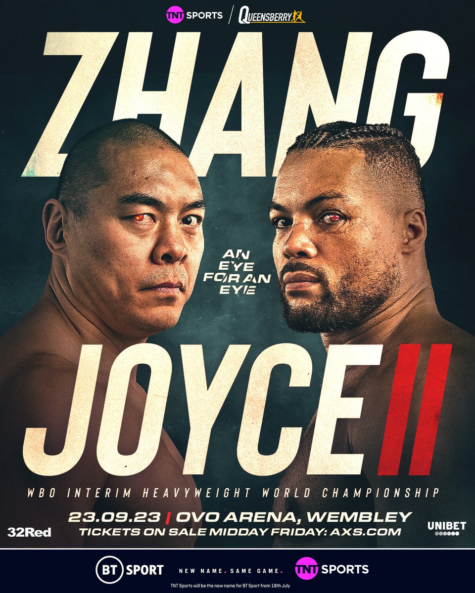 IT'S FIGHT WEEK ‼️ 🥊 Zhilei Zhang 🆚 Joe Joyce 🏆 WBO Interim World Heavyweight Title Who wins and how? 🤔 #ZhangJoyce2 | #BoxingFans