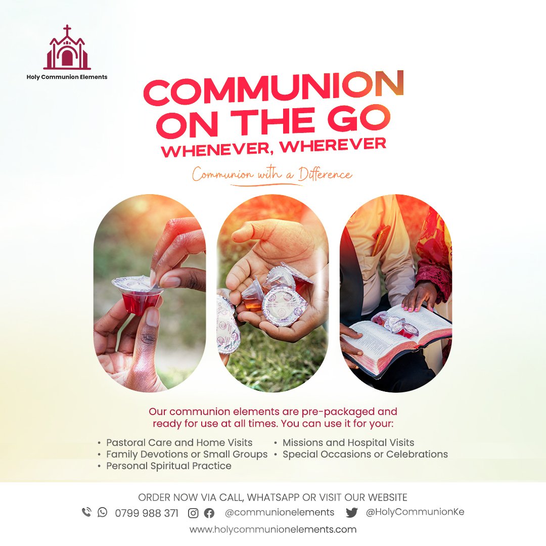 HolyCommunionKe's tweet photo. Celebrate Holy Communion with your loved ones in the comfort of your home with our specially curated Home Communion Elements.  https://t.co/aO1MOLz4Fu
.
.
.
.
.
.
.
.
.
#CommunionWithADifference
#church #jesus #jesuschrist #communionofchoice #premiumcommunioncups #safecommunion https://t.co/zbwn1iJfCt