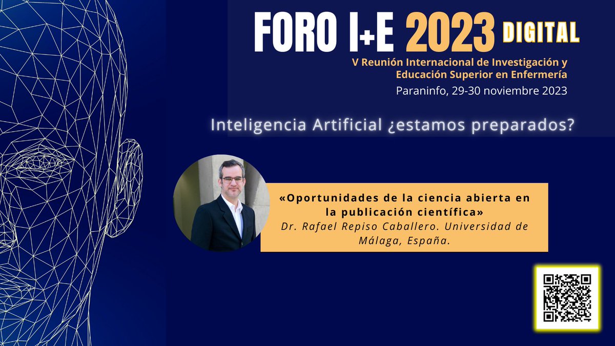 fundacionindex's tweet photo. 😎¡Seguimos presentándote a los ponentes que nos acompañarán en el #INDEXforoI+E!😎 En el X encuentro con editores de revistas de enfermería, tendremos como invitado a Rafael Repiso @repisogurru 😉 Conversaremos sobre la Ciencia Abierta #OpenAccess 😌https://t.co/1yYPdwYsMN https://t.co/ncFJ22CJi6