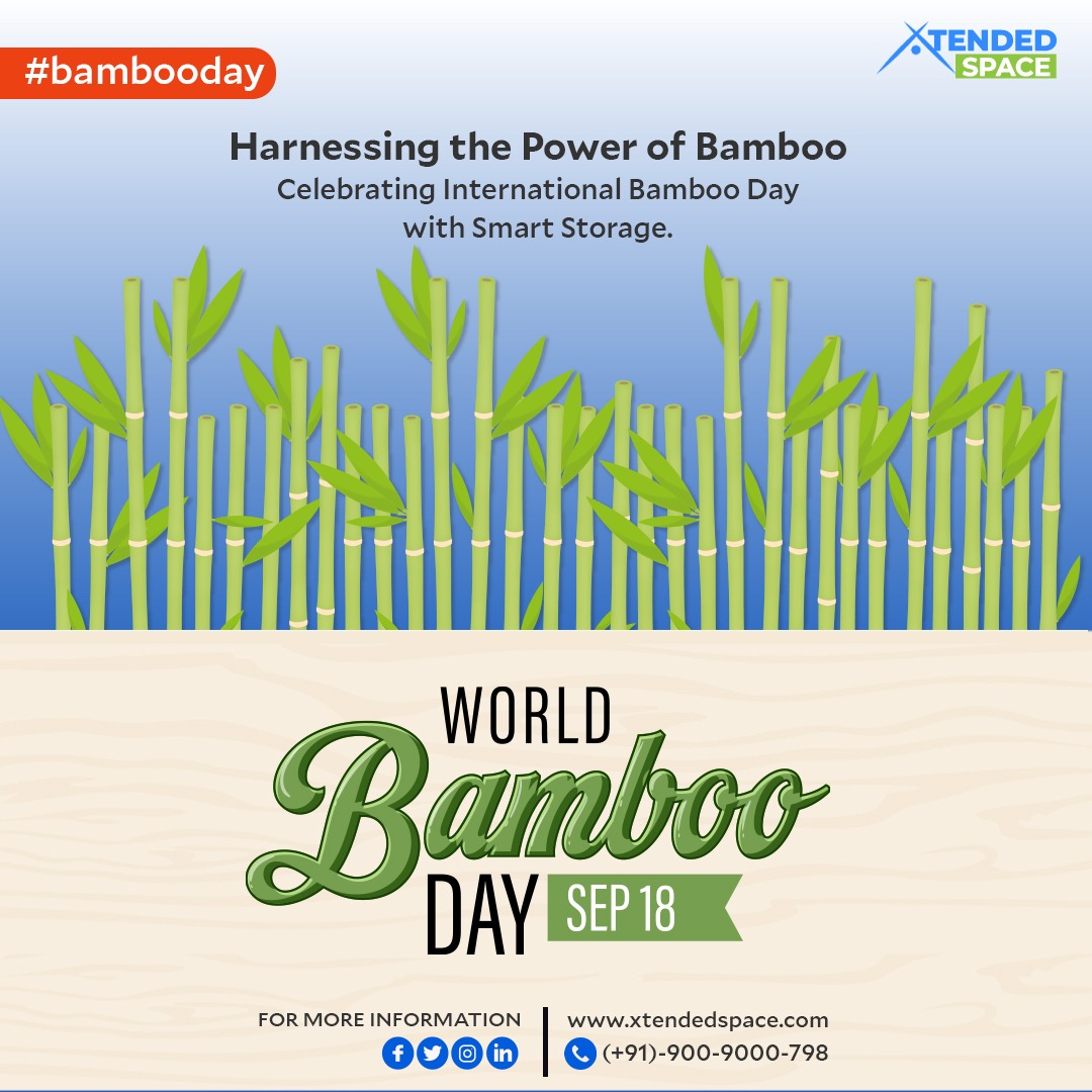 XtendedSpace's tweet image. 🌿 Celebrating World Bamboo Day! 🎋 Embrace sustainable storage solutions with bamboo's strength and versatility. Explore eco-friendly storage spaces that are as durable as they are beautiful. 🌱 
.
Visit Us:  buff.ly/3ZexPR0
.
#WorldBambooDay #SustainableStorage #space