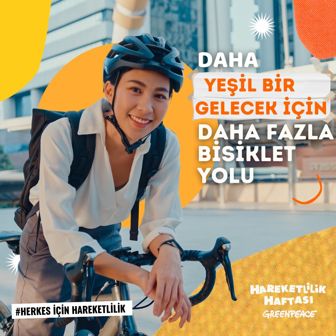 Greenpeace_Med's tweet photo. Toplu taşıma sistemlerine entegre edilmiş, şehir içinde varmak istediğimiz noktaya bizi güvenli şekilde ulaştırabilecek yaygın bisiklet yolları hakkımız.🚲🌍

#HerkesİçinHareketlilik #HareketlilikHaftası2023 https://t.co/3dYLw0kdq0