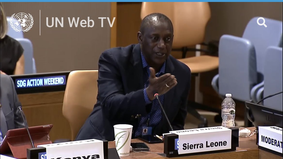<a href="/KYumkella/">Hon. Kandeh Yumkella</a> addresses participants at the Achieving Net-Zero Cooking for All by 2050 event <a href="/UNHQ/">UNHQ</a> in #NYC on the importance of the #CleanCooking Delivery Units in 🇰🇪 &amp; 🇸🇱.  #UNGA78 #UNGA2023 <a href="/cleancooking/">Clean Cooking Alliance (CCA)</a> <a href="/UKMECS/">Modern Energy Cooking Services</a>