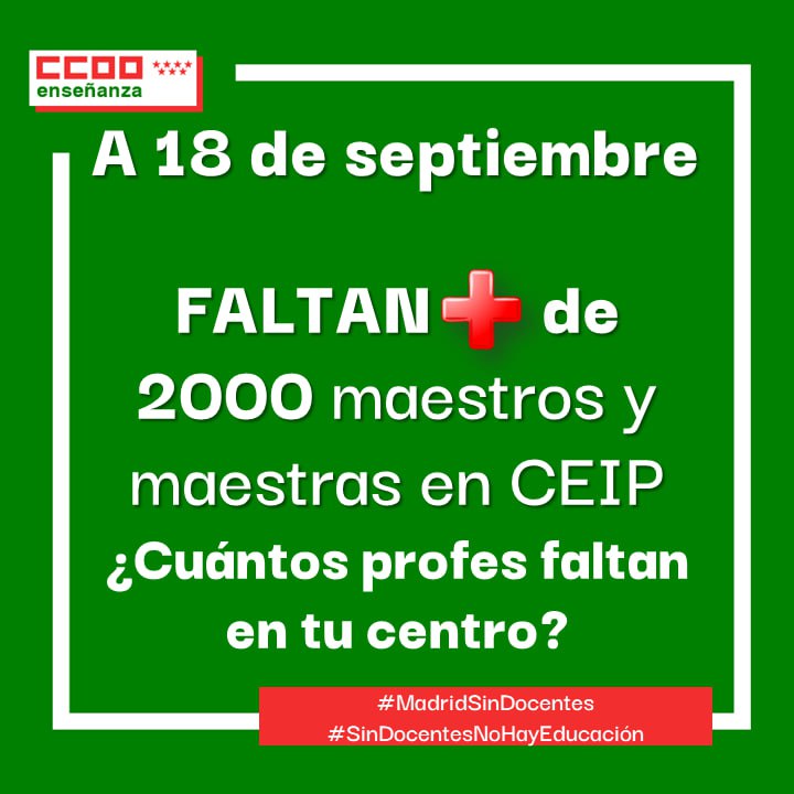 Educación CCOO Madrid tweet media