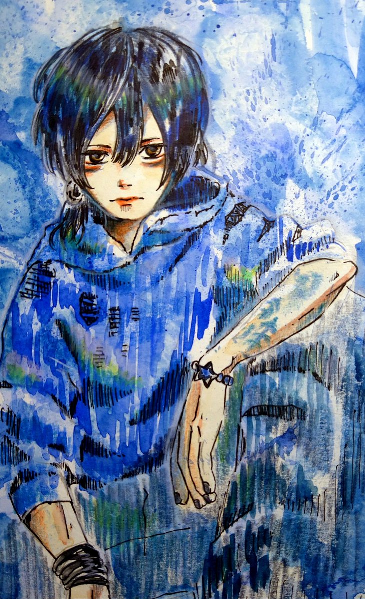 0224Code's tweet photo. ど刺さりまくったので即お絵描き🤗♪

 #電脳ヒメカ
 #越路屋葵
 #BAD_DAY
 #ファンアート
 #アナログイラスト https://t.co/w8BBrA5Jn9
