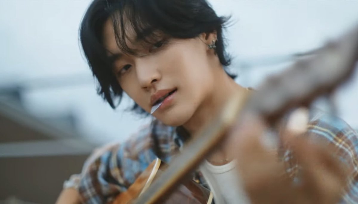park wonbin biting the guitar pick;;;;;