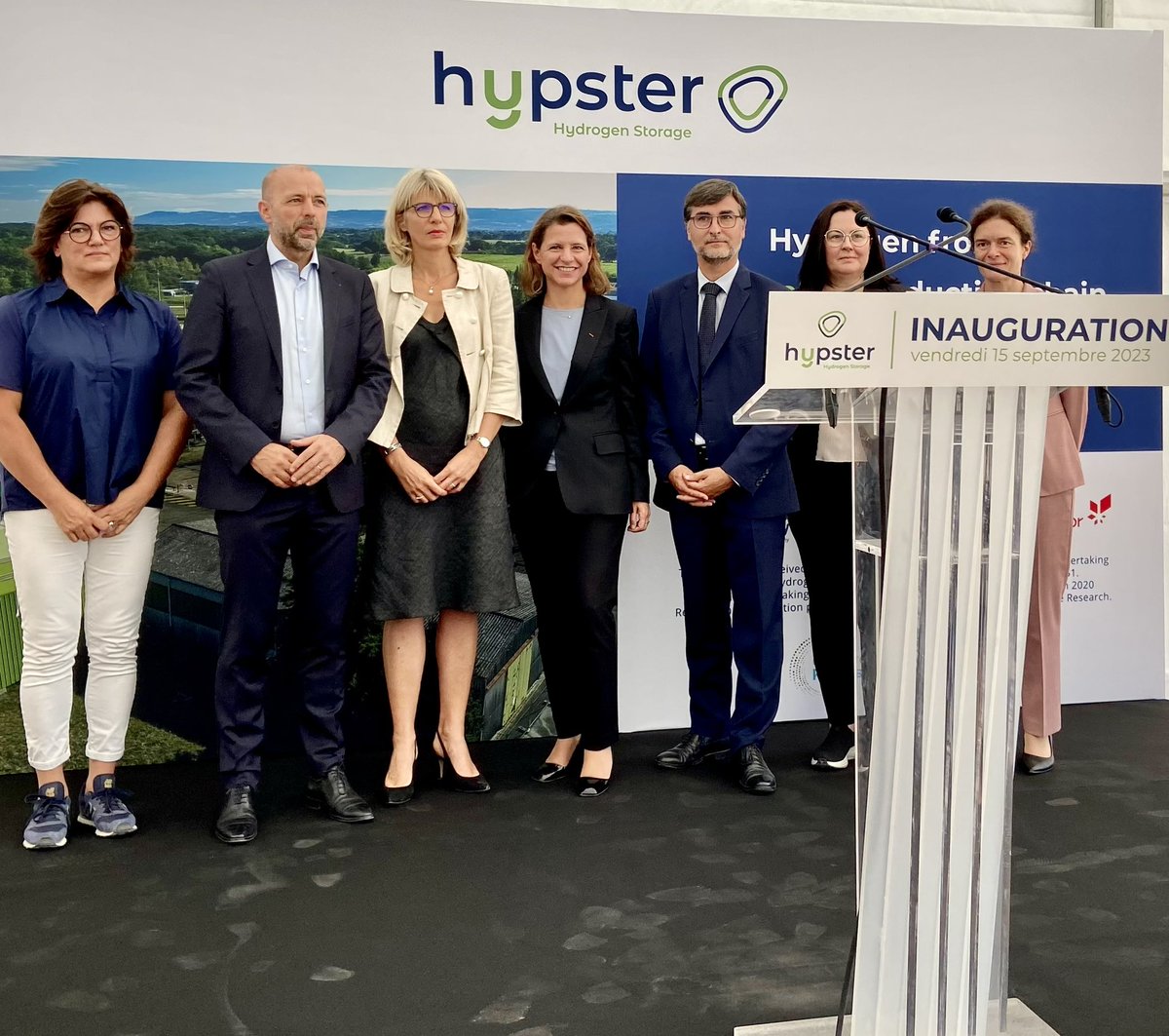 Inauguration vendredi d'HyPSTER,  le 1er démonstrateur de stockage d’#hydrogène renouvelable en cavité saline. Avec ce projet unique porté par notre filiale <a href="/Storengy/">Storengy</a>, <a href="/ENGIEgroup/">ENGIE</a> ouvre la voie à la création d’une filière industrielle du stockage d’#H2 renouvelable en #Europe.