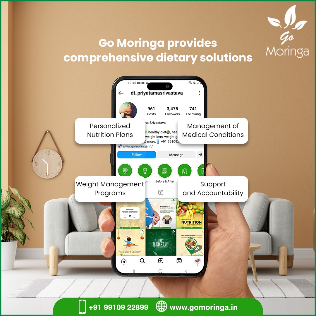 Unlock the best version of yourself with Go Moringa's tailored dietary solutions! 
Contact Us Today!

🌐 gomoringa.in
📞 +91 9910922899
📧 info@gomoringa.in

#PersonalizedPlans #WeightGoals #DietSupport #HolisticHealth #HealthRevolution #EmpowerYourEats #GoMoringa
