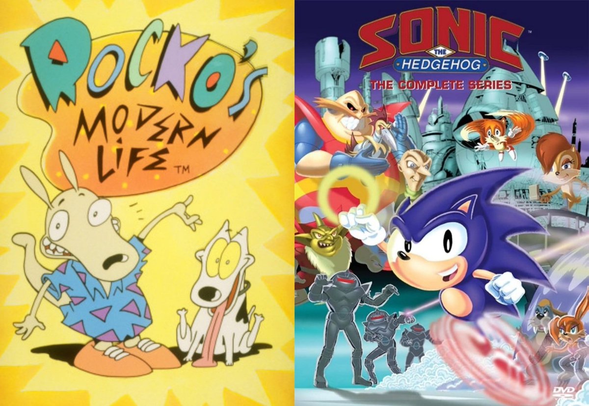 ArenStenslie's tweet photo. Today also marks the #30thanniversaries of @Nickelodeon's "#RockosModernLife" &amp; @SEGA's #DicEntertainment's "@sonic_hedgehog" #TVseries.
@IAmCreeSummer @WeAreDIC
#Nickelodeon #RockoRama #Spunky #HefferWolfe #Filbert #Sega #SonicTheHedgehog #SatAM #Tails #PrincessSallyAcorn https://t.co/ThvBtxUR4T