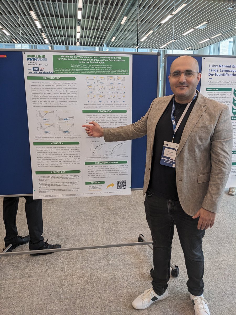 Med_Informatik's tweet photo. Poster von @BPuladi zu maschinellen lernen in der MKG

#gmds23 #gmds2023 #Science #poster #heilbronn @RWTH @UniklinikAachen #imi https://t.co/eSIY5BBILr