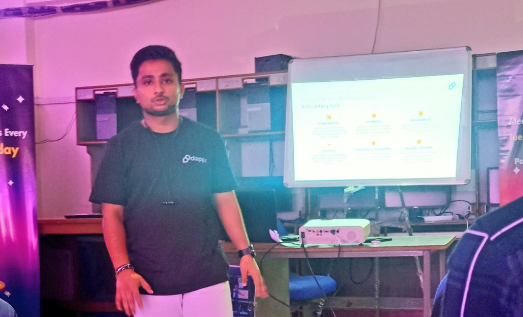 flerk3n's tweet photo. Just attended an inspiring and fun session by @Lakshay_Gupta03 from @Dapps_co at the Web3 Nexus event by @Zuraverse! 🚀🌐
We deep-dived into the world of Web3 and Smart Dapps.
Exciting times ahead with the upcoming launch of #SmartDapps ! 🌟
Thread from web3 session 🧵👇 https://t.co/6fydmYZVU0
