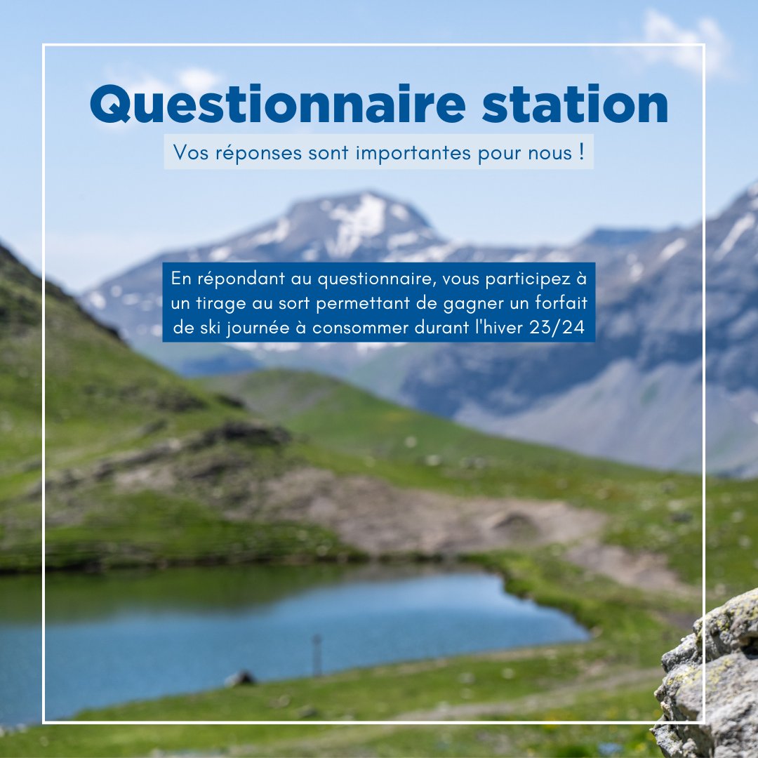 Votre avis est important pour nous ! Répondez à notre questionnaire de satisfaction qui est ligne, juste ici 👉 swll.to/yM97Ax Nous vous remercions chaleureusement de votre contribution ! #orcieres #alpes #hautesalpes #tourisme