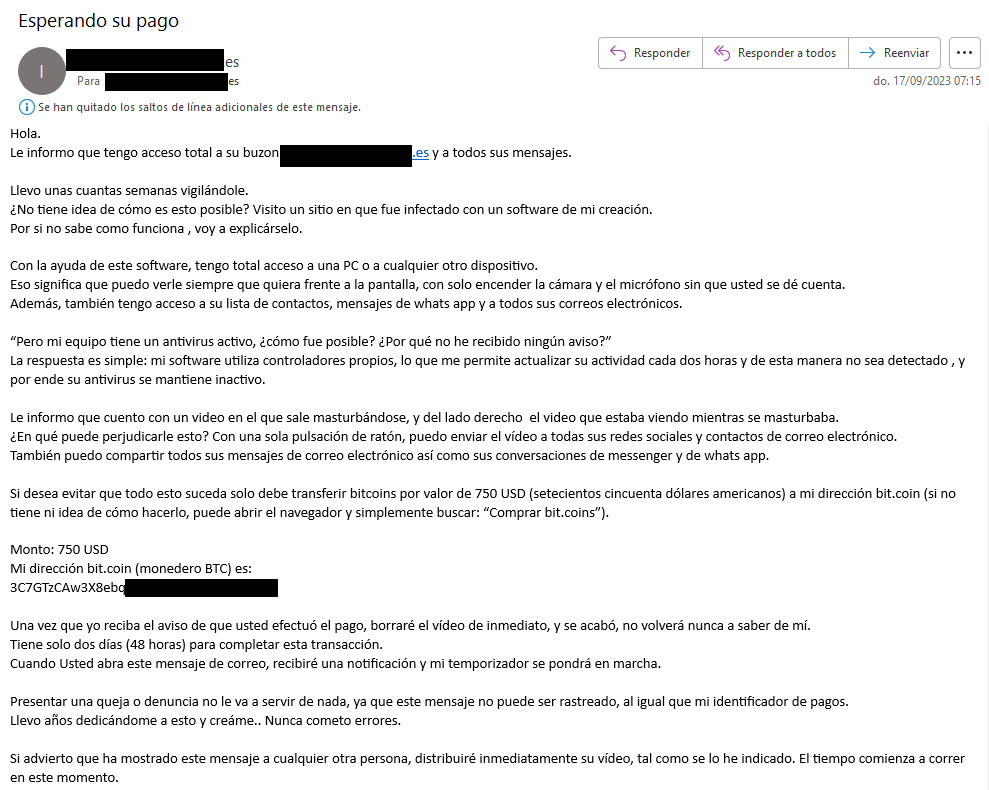 Piricoto's tweet photo. Este no es de un banco, pero sigue siendo una estafa muy común. Es similar a alguna que ya he colgado por aquí. No piquéis, nadie tienen acceso a vuestro equipo, ni te han pillado con las manos en la masa. Mucho cuidado. https://t.co/UlVcqdiSjK