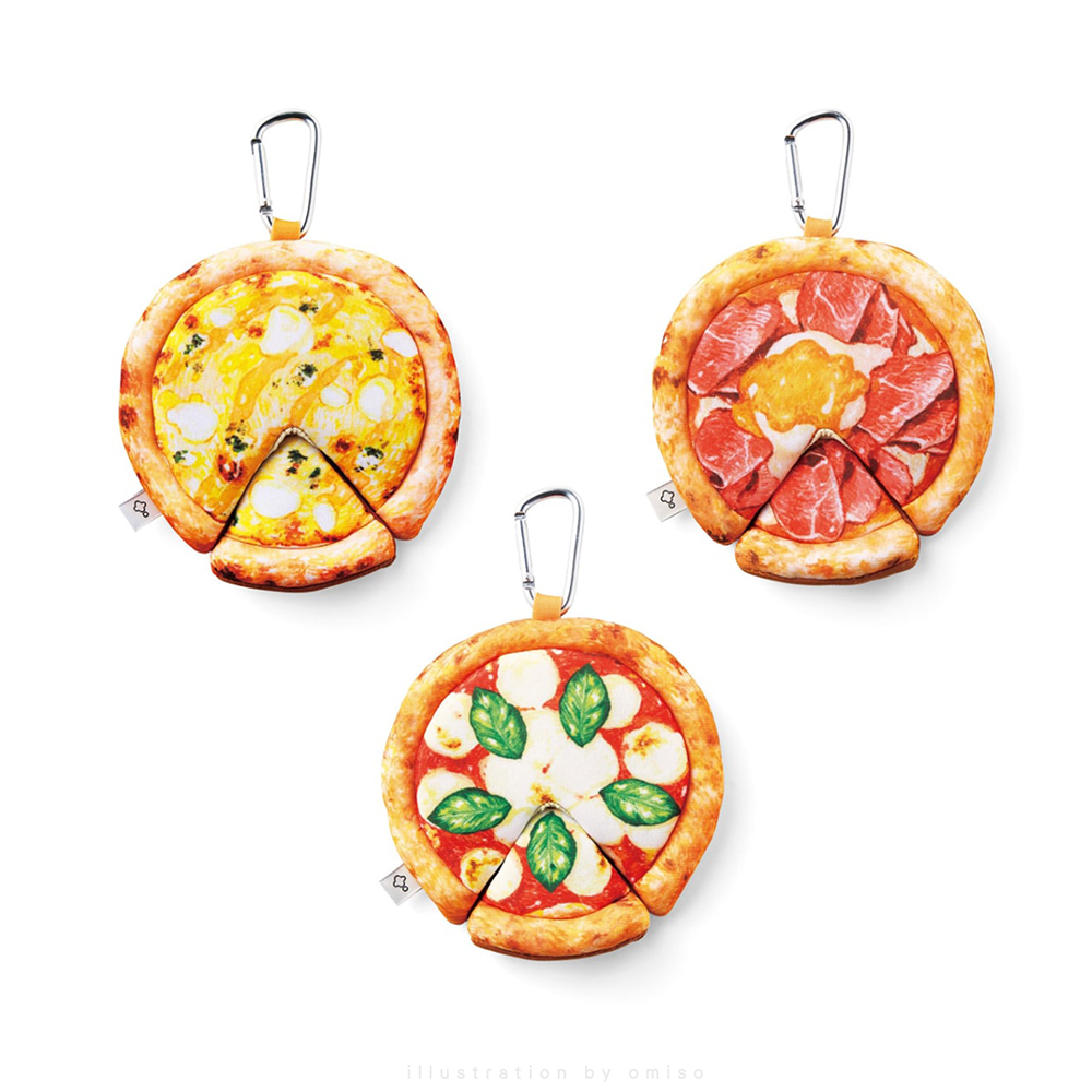 「『フェリシモ YOU+MORE! チーズがびよーんと伸びる ピザのキーケースの会」|omisoのイラスト