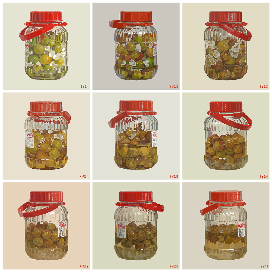 梅シロップの観察（2021.6.21～7.11）