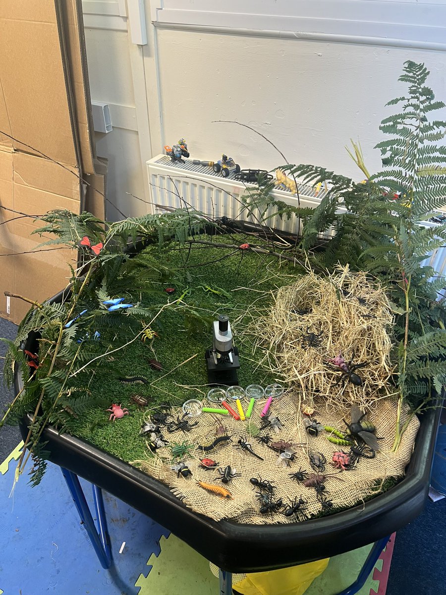 Miss Holmes in Oak Class has set up an excellent Bugs tufftray for the pupils to enjoy! #UET #Edutwitter