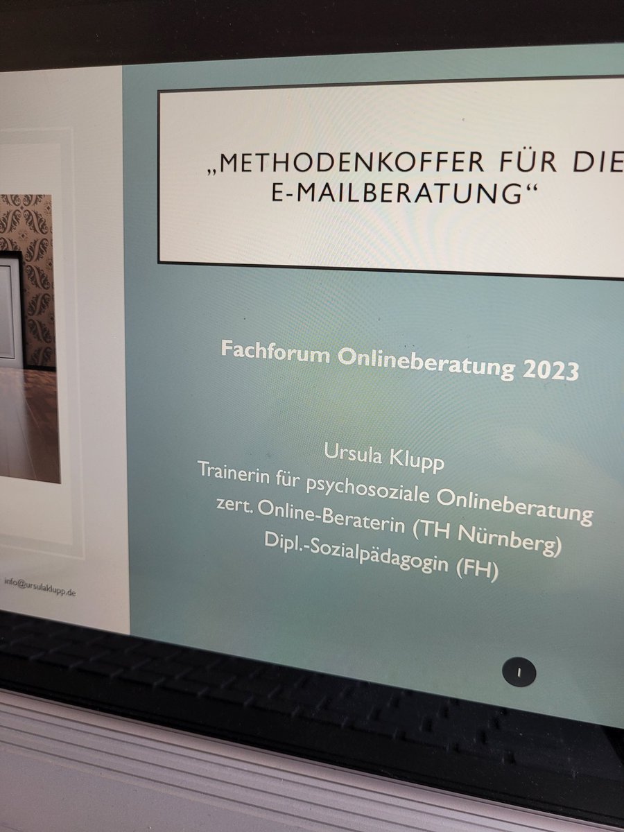 Bald geht es los - "Fachforum Onlineberatung" am <a href="/eBeratung/">E-Beratung</a>
 <a href="/TH_Nuernberg/">TH Nürnberg</a>. Ich freue auf bekannte &amp; neue Gesichter! Bin mit dem Workshop "Methodenkoffer E-Mailberatung"  dabei.
 #FFOB #FFOB23 #Onlineberatung #digitaleSoA #Mailberatung #Methodenkoffer