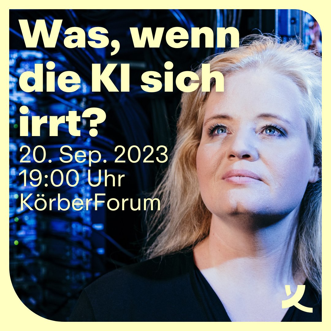 ⚠️ Unser Alltag wird immer stärker von #KI beeinflusst. Welche Folgen das für uns und die #Gesellschaft hat, diskutieren KI-Expertin @nettwerkerin und Journalist Gert Scobel im @KoerberForum. Melde dich hier an! 👉 koerber-stiftung.de/veranstaltunge… 🤝 Thalia und @KoerberLBG