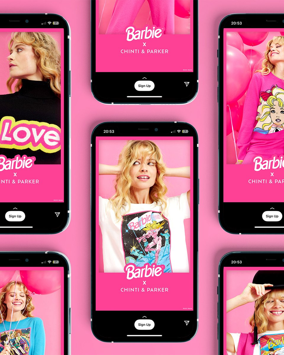 luciannesoley's tweet photo. Have you ever considered collaborating with another brand? As you can see from the Chinti &amp; Parker X Barbie assets we created via @afewgreatwomen, brand collabs are our jam. Need a hand creating designs? DM us!

#soleycreative #chintiandparker #commercialdesign #designstudio https://t.co/GQVUtfVYoL