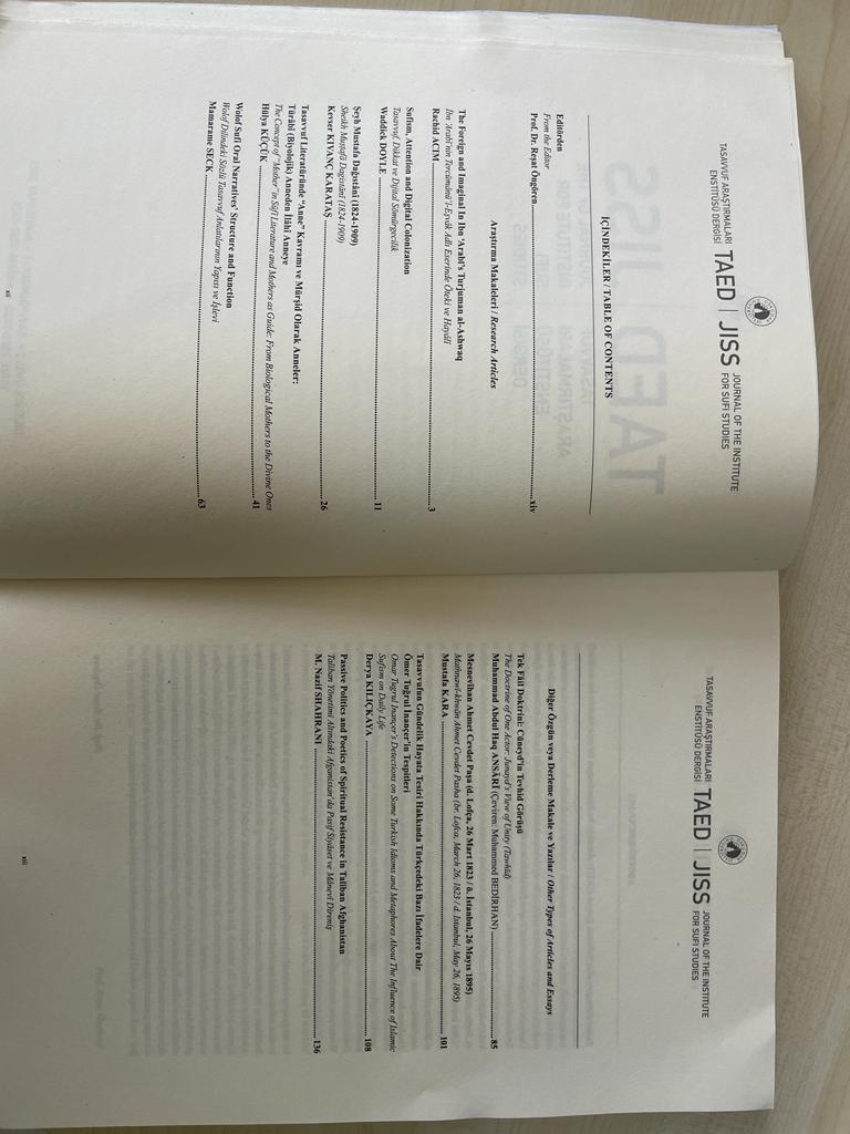 ilhanilkilic's tweet photo. Üsküdar Üniversitesi, Tasavvuf Araştırmaları Enstitüsü güzel bir çalışmaya imza atarak TAED (Tasavvuf Araştırmaları Enstitüsü Dergisi) / JISS (Journal of the Institute for Sufi Studies) başlıklı bilimsel dergiyi yayın dünyasına kazandırmışlar. Elimize ulaşan sayılar aşağıdadır. https://t.co/p0bqHOYcmF