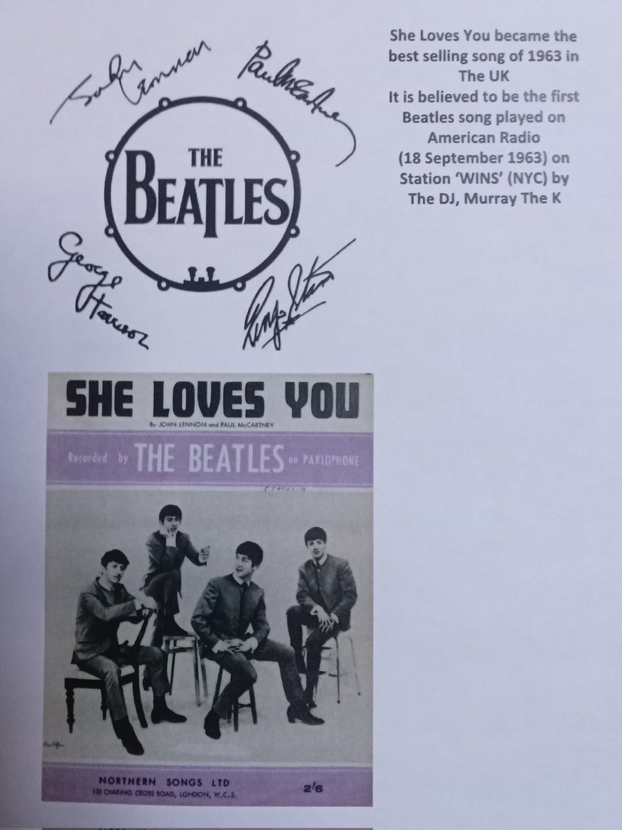 #OnThisDay 18 September 1963 ... #SheLovesYou is believed to be the first #Beatles record to be played on American Radio.
Yes ... 60 years ago.