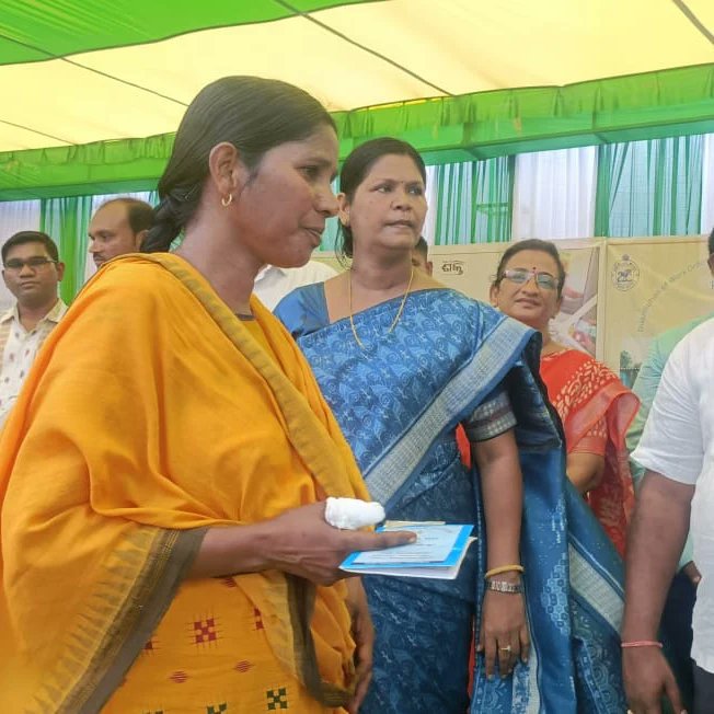 Distribution of 1st payment pension by Honourable Minister Smt. Tukuni Sahu at Saintala Block.<a href="/Ashokpandabbsr/">Ashok Chandra Panda</a> <a href="/CMO_Odisha/">CMO Odisha</a> <a href="/CollectorBgr/">Collector & DM, Balangir</a> <a href="/PradeepJenaIAS/">Pradeep Jena IAS</a>