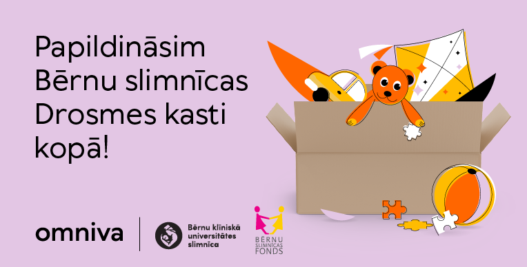 bernuslimnica's tweet photo. Sūti drosmi Bērnu slimnīcas pacientiem ar Omniva Latvija! 🎁 Mēneša garumā jebkurš var saņemt bezmaksas sūtījuma kodu, lai nosūtītu savu ziedojumu Drosmes kastēm. Vairāk lasi: https://t.co/Jk4RDM8oSL https://t.co/7it9ByY5zQ