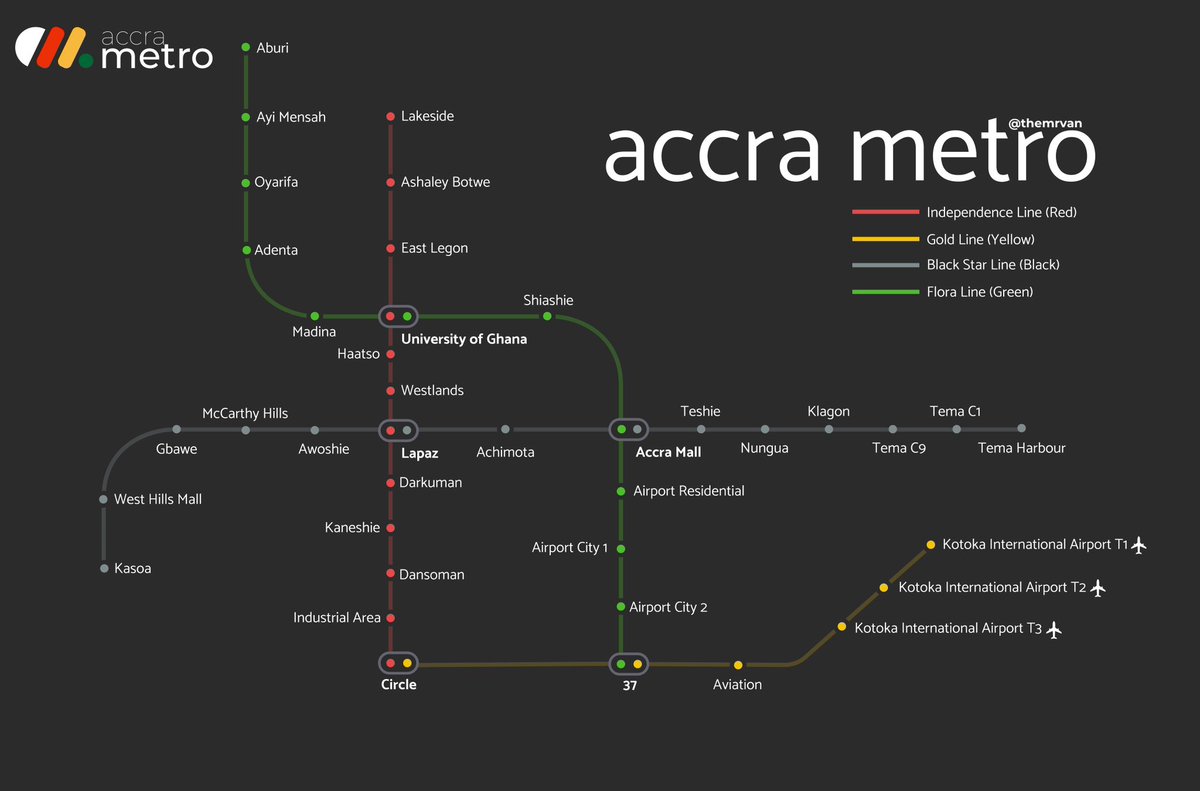 themrvan's tweet image. Imagine if Accra had a metro. This is my UX conceptualization of how the app for a metro would be like for our beautiful city. I bring you #AccraMetro. Experience the app by clicking on the link below:
figma.com/proto/Dz3TY3qX…