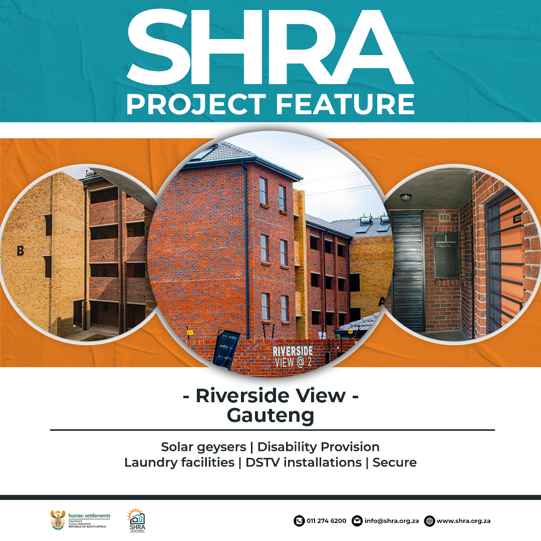 SHRA_Online's tweet image. [#mondayfeature] Riverside View is in Greater Diepsloot, neighbouring the illustrious Steyn City development.

To apply, contact JOSHCO 
joshco.co.za

#socialhousingrental #housingforall #affordablehousing