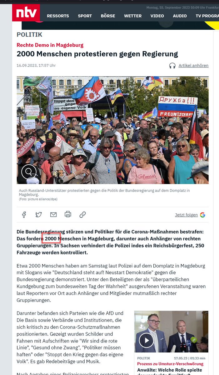 MrGunniHelm's tweet photo. Fehlinformationen, DAS Werkzeug von rechtsradikalen Gruppen und #Querdeppen für ihre Bauernfängerei. #md1609 ist ein schönes Beispiel. Einfach mal eine zusätzlich 0 an die Teilnehmerzahl dran hängen.🤡https://t.co/8q3p6XoMHe https://t.co/JClvxO7Law