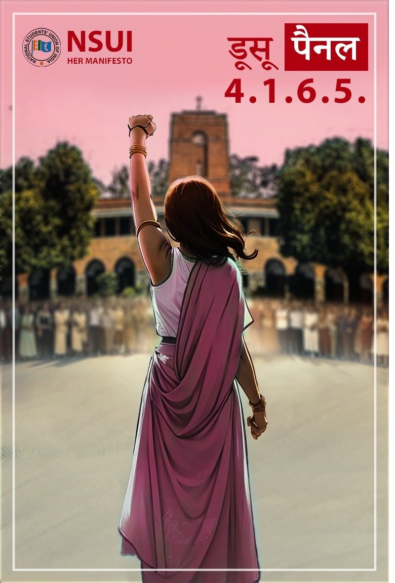 nsui's tweet photo. Today at 3 PM, NSUI will launch the first ever women’s manifesto in the history of Delhi University. 

Her Manifesto, Our Commitment! 

Let’s unite for Gender Justice! 

Watch this space…

#NSUIWomenManifesto
#StudentVsSarkar https://t.co/H9SnMb7mf7