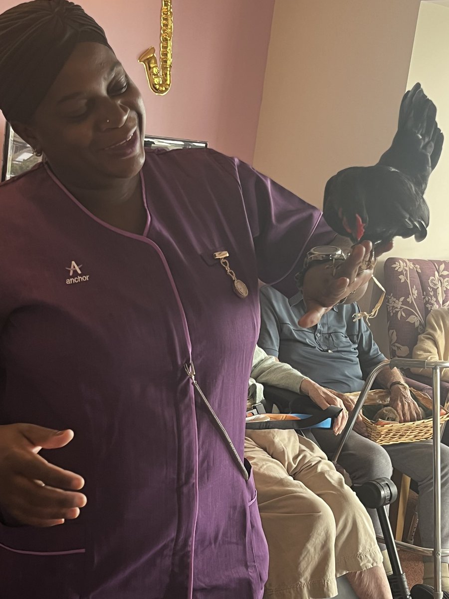 BethuneCourt's tweet image. Thank you to PetPals Therapy for a lovely afternoon @AnchorLaterLife #pettherapy #bunny #chickens #MondayMood