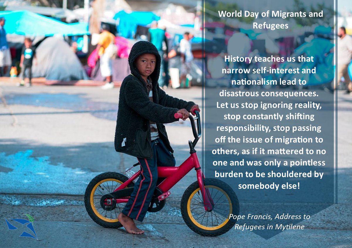 SBearsden's tweet photo. CATHOLIC SOCIAL TEACHING~Thought for the Week beginning Sunday 24th September 2023~25th Ordinary Sunday~Year A. (World Day of Migrants and Refugees) "History teaches us that..." Pope Francis, Address to Refugees in Mytilene👇🏻@JandPScotland #CST #WeeklyCST #CatholicSocialTeaching https://t.co/MaZju7JML9