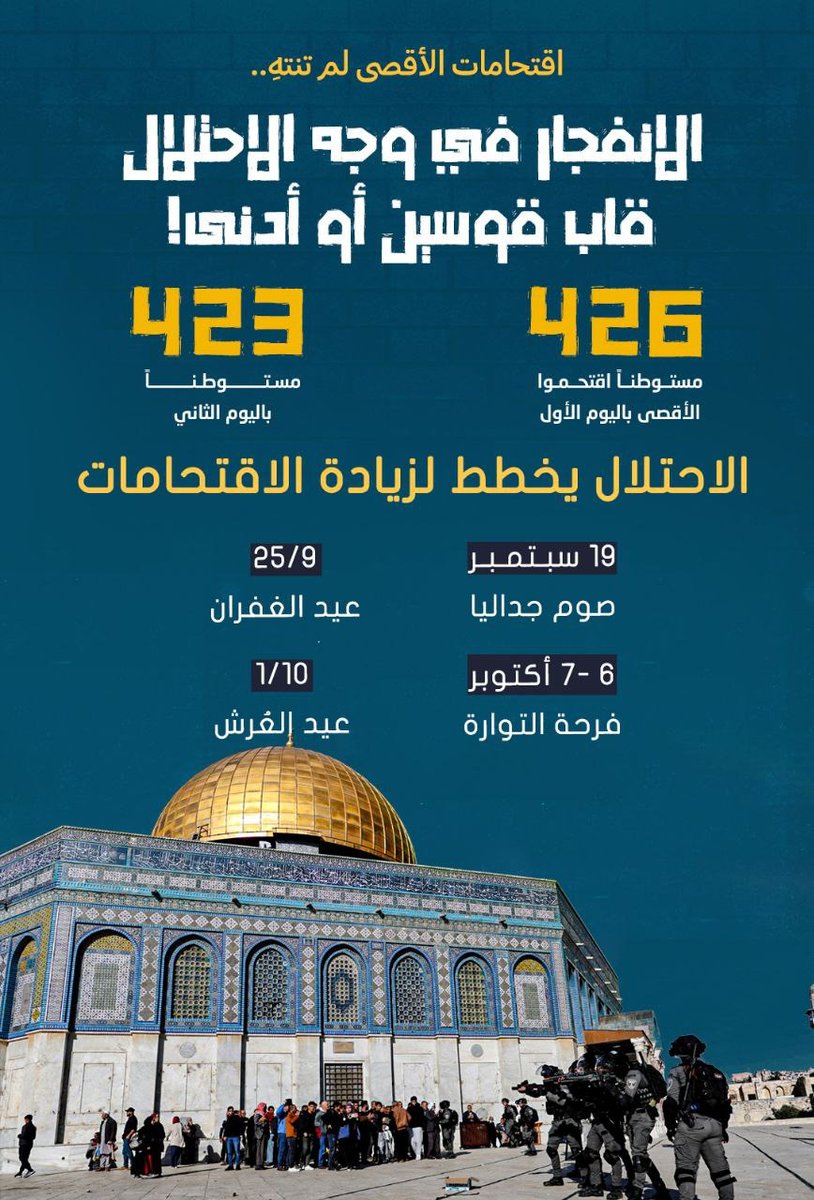 🟠نذير الانفجار في وجه الاحتلال.. القدس خط أحمر!
#الاقصى_في_خطر
#الاقصى_يقاوم
#فلسطين