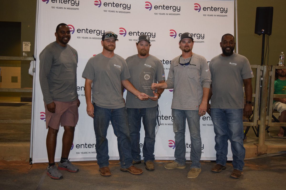 EntergyMS's tweet photo. On this #teammembermonday, we salute Michael Bartlett, John Ingram and Justin Hatcher, who made up the Grenada Team that was named the Journeyman Overall Grand Champion in the competition at the Lineworker Rodeo and Family Fun Day. π π
https://t.co/4uwEBsmZtM